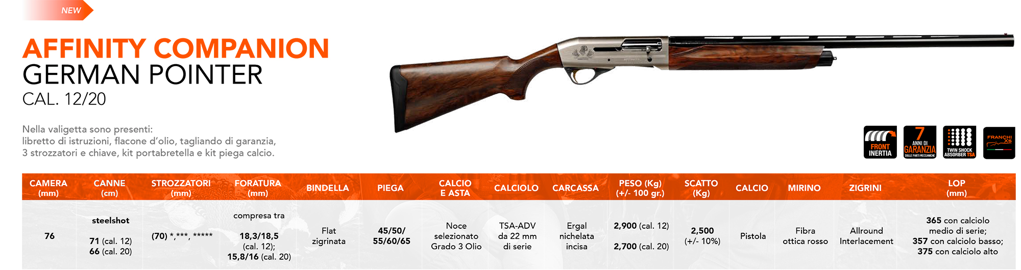 Franchi Affinity companion German pointer fucile da caccia Franchi Affinity companion German pointer fucile da caccia